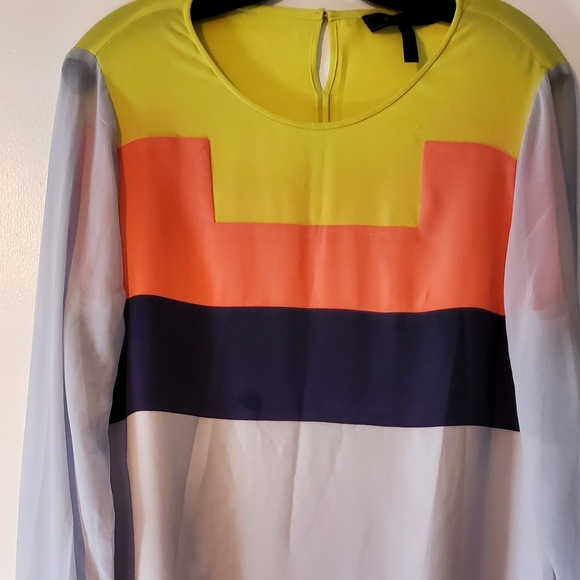 Bcbgmaxazria Color Block Dress Sz M.Pockets on both sides of the dress.Worn once - Picture 2 of 7